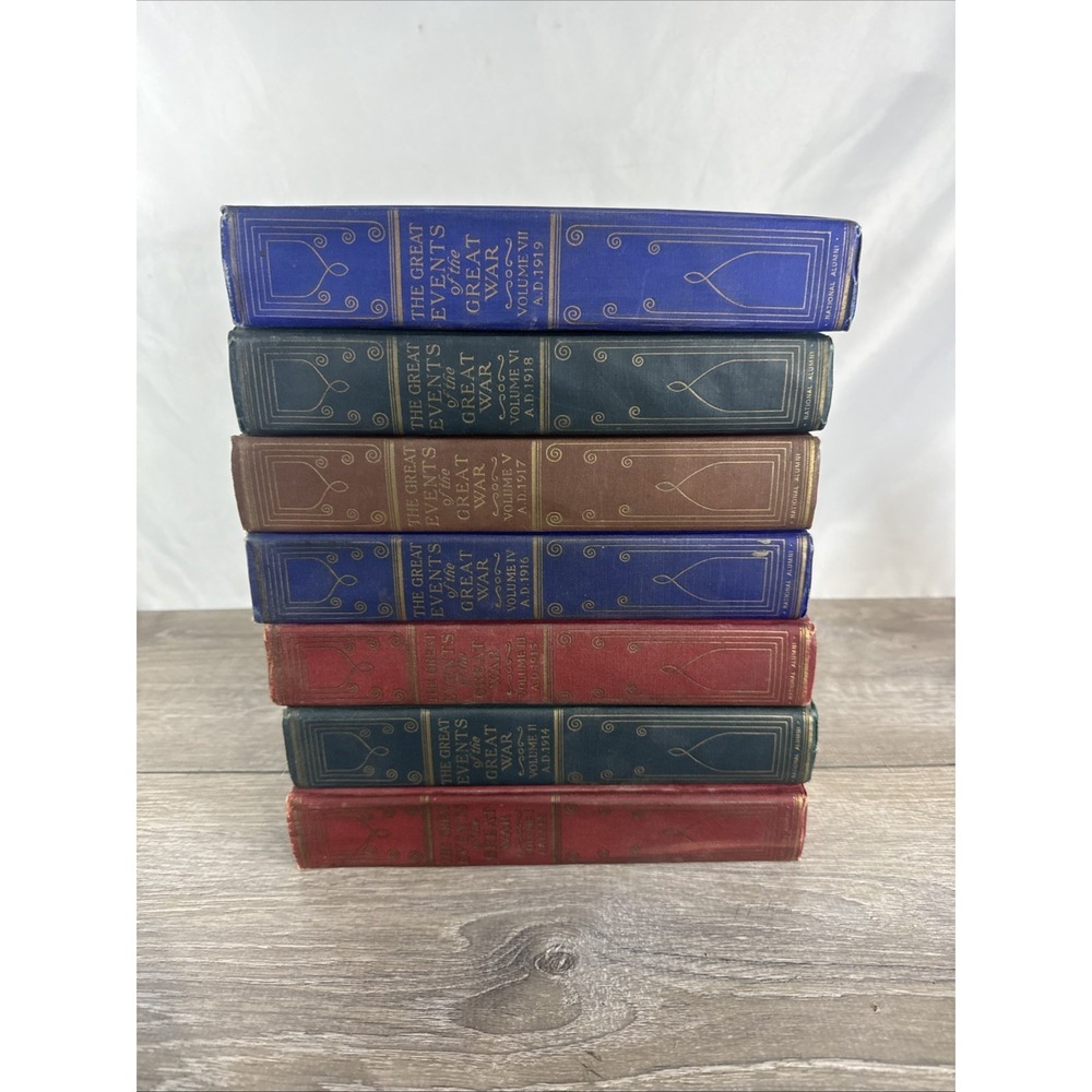 THE GREAT EVENTS OF THE GREAT WAR VOL I-VII Charles Horne - Editor HC 1923‎